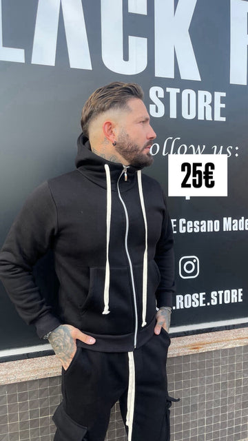 HOODIE ZIP COLLO ALTO