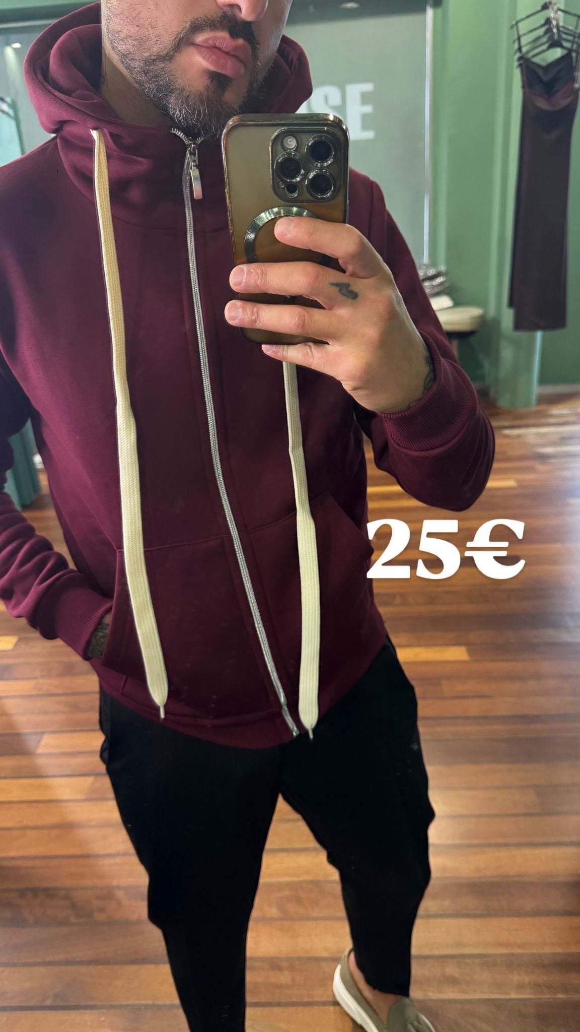 HOODIE ZIP COLLO ALTO